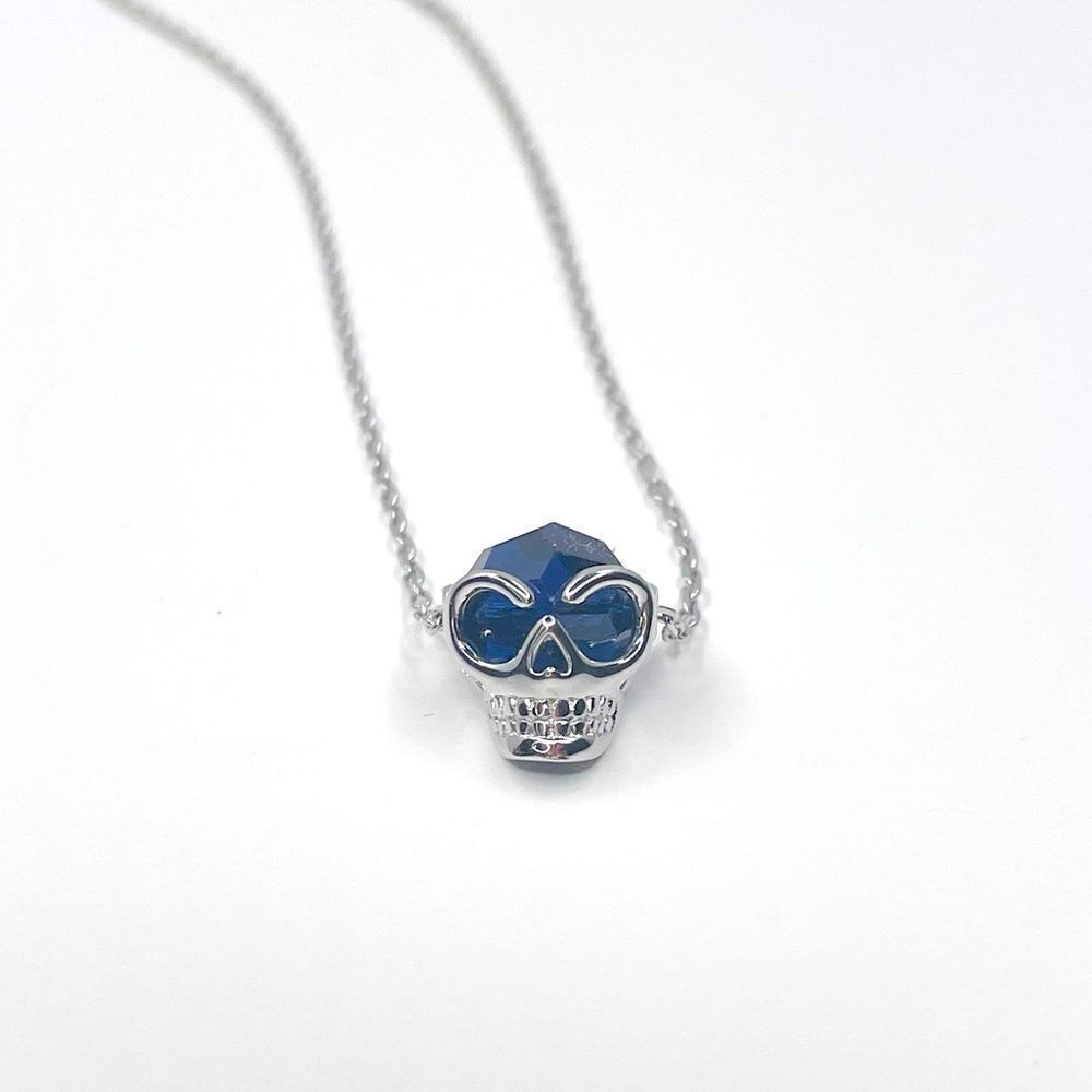 NEW 925 STERLING SILVER | Swarovski Skull Necklace